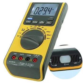 5-in-1 Multifunction Multimeter Lux Light Tester Sound Level Humidity Thermometer Meter 3999 Counts Max
5-in-1 Multifunction Multimeter Lux Light Tester Sound Level Humidity Thermometer Meter 3999 Counts Max