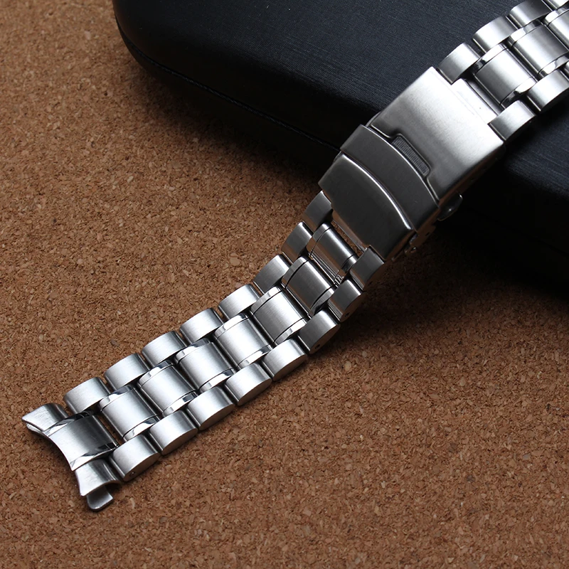 Watchband Stainless Steel Metal Watch bands Curved end 18MM 20MM 22MM 24mm Silver Black For Common Men Watches safety buckle new
Watchband Stainless Steel Metal Watch bands Curved end 18MM 20MM 22MM 24mm Silver Black For Common Men Watches safety buckle new