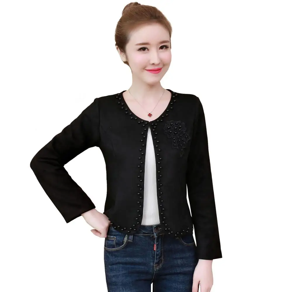 New Women Spring Suede Short Coat Ladies Beaded Fashion Korean Wild Solid O-neck Long Sleeve Female Suit Jacket Blazer Feminino
New Women Spring Suede Short Coat Ladies Beaded Fashion Korean Wild Solid O-neck Long Sleeve Female Suit Jacket Blazer Feminino