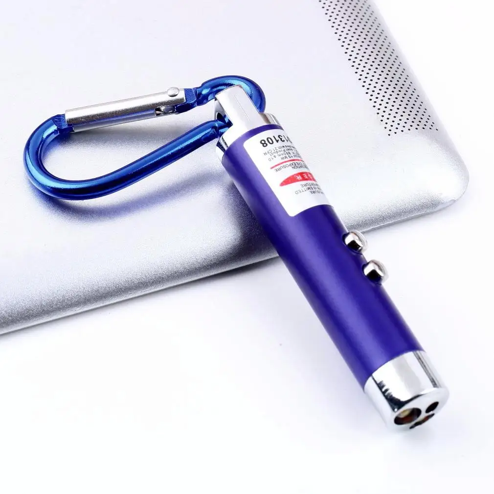 

1pcs Mini FlashLight Torch Emergency Keychain 5mW 2 in 1 LED Laser Pen Pointer Worldwide store