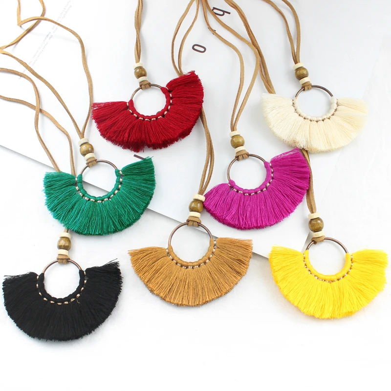 Bohemian Exaggerated Big Round Tassel Long Necklace Retro Candy Color Tassel Seaside Holiday Party Personality Necklace Jewelry
Bohemian Exaggerated Big Round Tassel Long Necklace Retro Candy Color Tassel Seaside Holiday Party Personality Necklace Jewelry