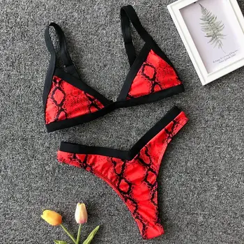 Snake Striped Fashion Low Waist Two Pieces Bikini Set High Elasticity Triangle Swimwear 2019 Women Summer Swimming Beachwear
Snake Striped Fashion Low Waist Two Pieces Bikini Set High Elasticity Triangle Swimwear 2019 Women Summer Swimming Beachwear