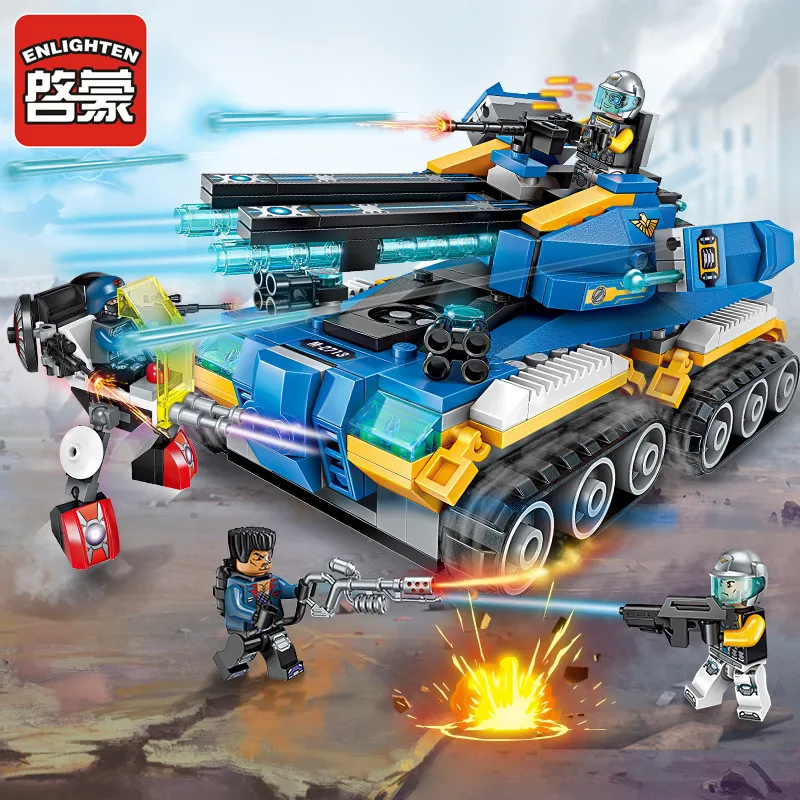 Enlighten 398Pcs Technic Apocalypse Tank Vehicle Building Blocks Sets Kits Bricks Classic Model Kids Playmobil Toys for Children
Enlighten 398Pcs Technic Apocalypse Tank Vehicle Building Blocks Sets Kits Bricks Classic Model Kids Playmobil Toys for Children