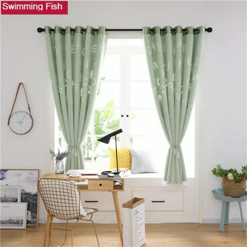 1piece 2layers cloth+voile curtains for bedroom, white tulle decoration and blackout hollow letters fabric for window curtain
1piece 2layers cloth+voile curtains for bedroom, white tulle decoration and blackout hollow letters fabric for window curtain