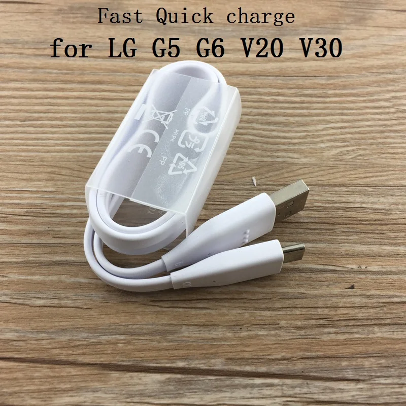 

Original For LG G5 G6 V20 V30 100cm Noodle 3A Fast Quick Charging USB TYPE-C Data sync Line flat Cable