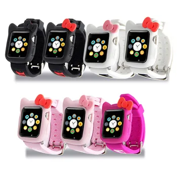 Lovely Soft Silicone Hello kitty Apple Watch Band Case 2 in 1 For Apple Watch 3/2/1 Cartoon Watch Strap Case For Iwatch 38/42 mm
Lovely Soft Silicone Hello kitty Apple Watch Band Case 2 in 1 For Apple Watch 3/2/1 Cartoon Watch Strap Case For Iwatch 38/42 mm
