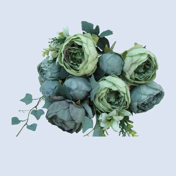 artificial silk flowers European 1 Bouquet Peony festival patriarch placed flower for wedding Home Party Decoration (4)