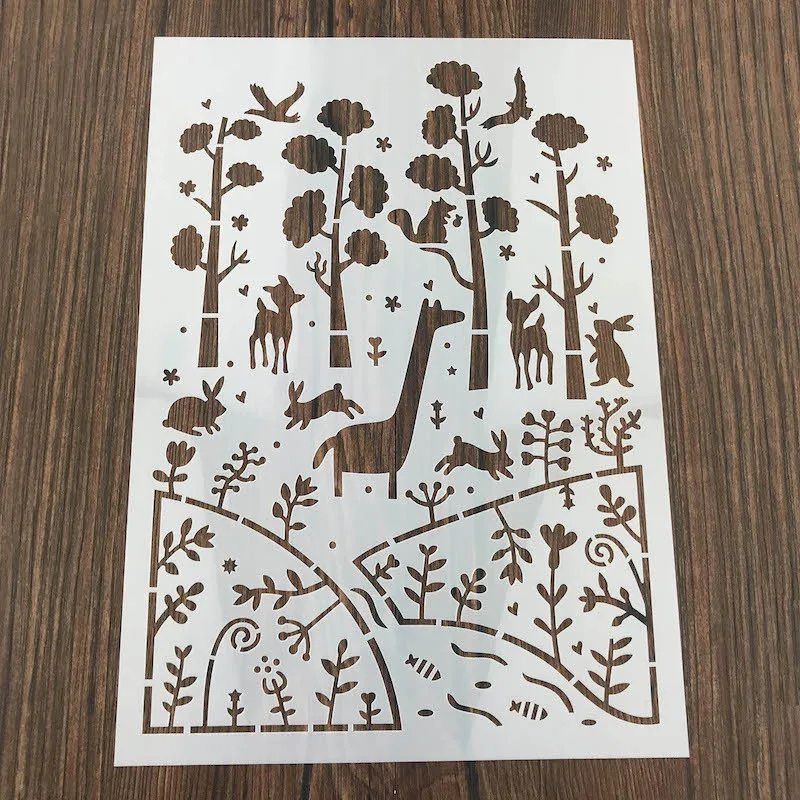 A4 Size Forest Animal DIY Craft Layering Stencils For Wall Painting Scrapbooking Stamp Album Decor Embossing Paper Card Template
A4 Size Forest Animal DIY Craft Layering Stencils For Wall Painting Scrapbooking Stamp Album Decor Embossing Paper Card Template