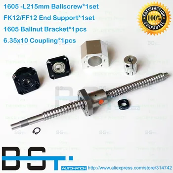 RM1605 -L215mm ball screw with ballnut + Nut Housing + FK12 FF12 Support + 6.35x10mm flexible coupling
RM1605 -L215mm ball screw with ballnut + Nut Housing + FK12 FF12 Support + 6.35x10mm flexible coupling