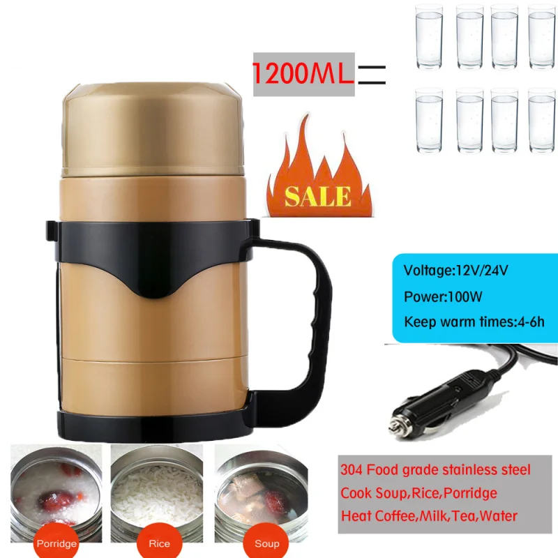 1.2L 12V Car kettle Car Heating Cup Travel Coffee Holder Soup Cooking Pot Water boiling Electric Thermos Auto Adapter
1.2L 12V Car kettle Car Heating Cup Travel Coffee Holder Soup Cooking Pot Water boiling Electric Thermos Auto Adapter