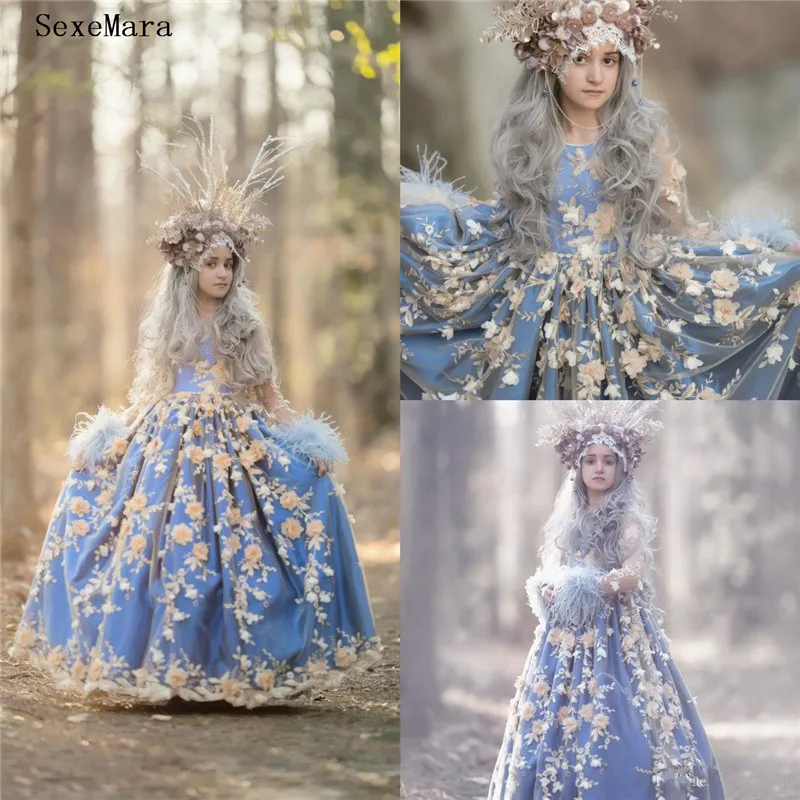 Latest Gorgeous Flower Girl Dresses Jewel Neck Lace 3D Floral Appliqued Girls Pageant Dress Birthday Party Gowns Size2-16Y
Latest Gorgeous Flower Girl Dresses Jewel Neck Lace 3D Floral Appliqued Girls Pageant Dress Birthday Party Gowns Size2-16Y
