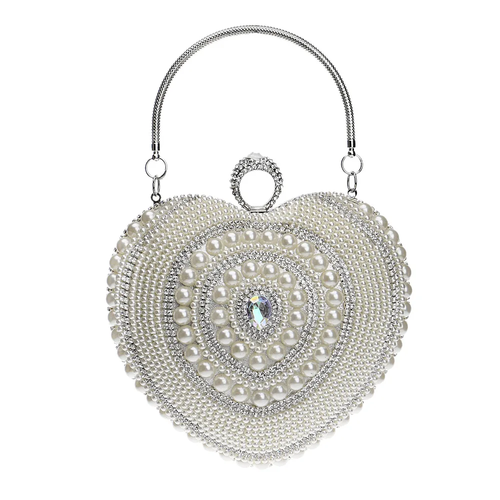 Small Elegant Ladies Evening Clutch Bag with Chain Diamond Pearl Heart Tote Bag Women's Handbags Purse Wallets for Wedding Party
Small Elegant Ladies Evening Clutch Bag with Chain Diamond Pearl Heart Tote Bag Women's Handbags Purse Wallets for Wedding Party