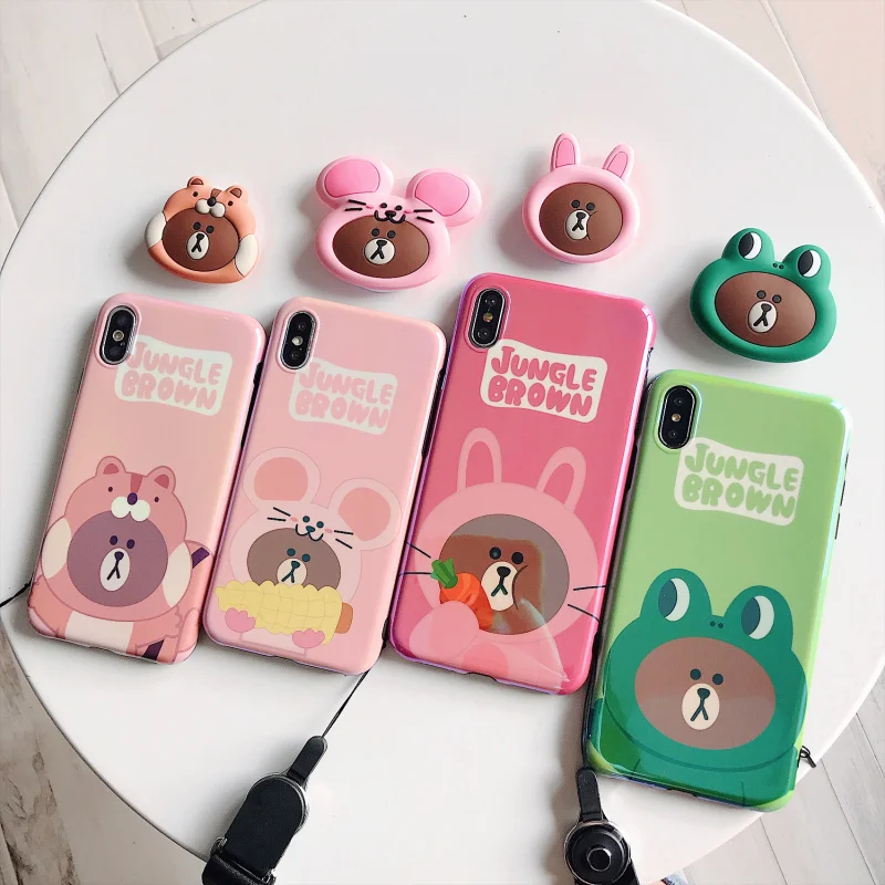 maosenguoji lovely cartoon bracket JUNGLE BROWN bear neck rope soft Mobile Phone Case for iphone 6 6s 7 8 plus X XR XS MAX cover
maosenguoji lovely cartoon bracket JUNGLE BROWN bear neck rope soft Mobile Phone Case for iphone 6 6s 7 8 plus X XR XS MAX cover