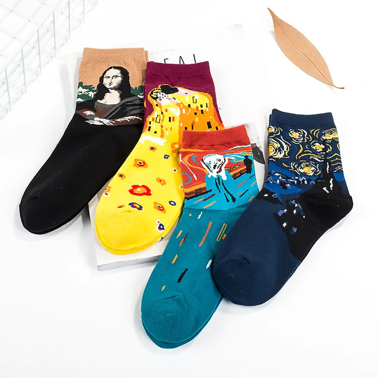 Spring Summer Fashion Retro Women New Personality Art Van Gogh Mural World Famous Oil Painting Series Socks Female Funny Socks
Spring Summer Fashion Retro Women New Personality Art Van Gogh Mural World Famous Oil Painting Series Socks Female Funny Socks