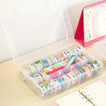 Simple Style Washi Tape Storage Box 15 Compartments Detachable Multifunction Organizer Box PP Material Transparent White
Simple Style Washi Tape Storage Box 15 Compartments Detachable Multifunction Organizer Box PP Material Transparent White