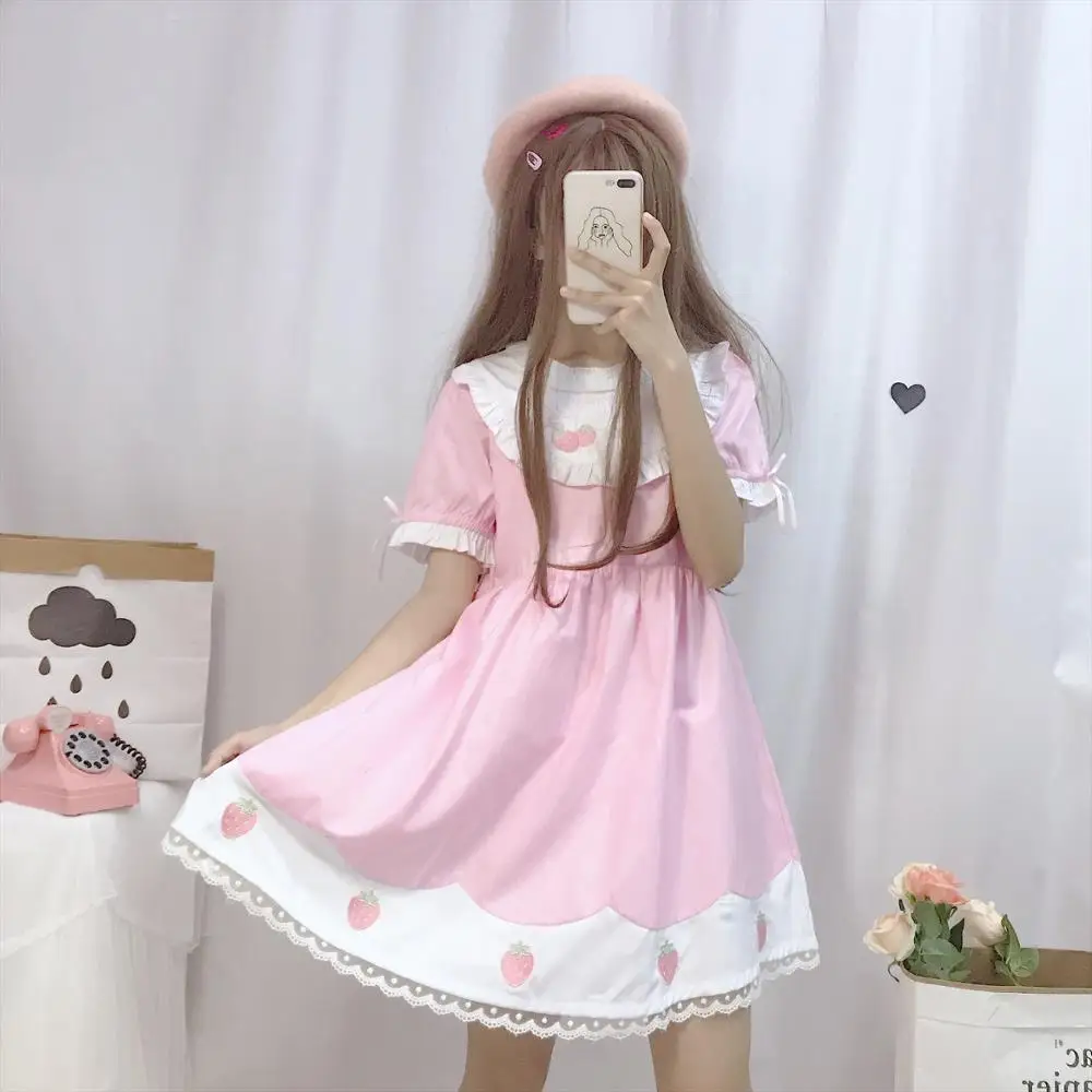Japanese sweet lolita dress o-neck lace bowknot fresh victorian dress kawaii girl gothic lolita op princess strawberry loli op
Japanese sweet lolita dress o-neck lace bowknot fresh victorian dress kawaii girl gothic lolita op princess strawberry loli op