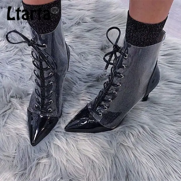 LTARTA Clear Women Point Toe Boots Autumn Winter Women's Short-barrelled Ultra-high Heels and Single Shoes. ZL-1888-21
LTARTA Clear Women Point Toe Boots Autumn Winter Women's Short-barrelled Ultra-high Heels and Single Shoes. ZL-1888-21