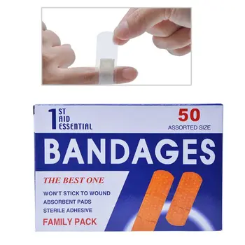 50Pcs/Box Breathable Anti-Bacteria Adhesive Wound Paster Bandage Sticker Medical Healing Band Hemostasis First Aid Kit Supplies
50Pcs/Box Breathable Anti-Bacteria Adhesive Wound Paster Bandage Sticker Medical Healing Band Hemostasis First Aid Kit Supplies