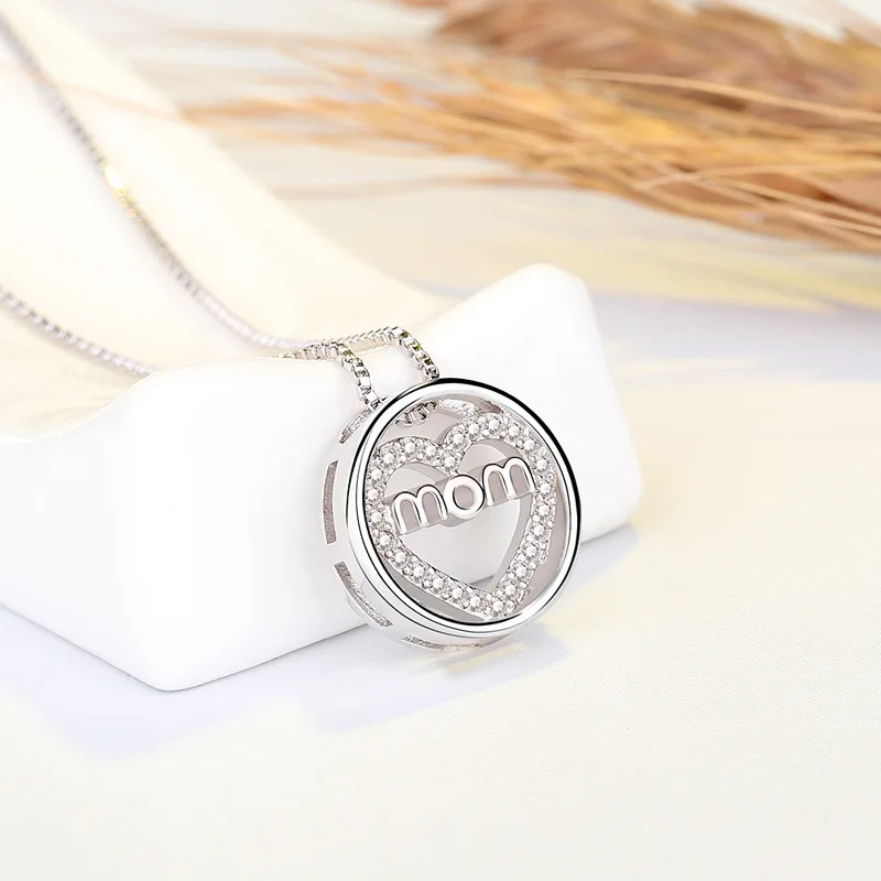 Love Mom Gift Mama Necklace Silver Plated Jewelry Gift For Mother MUM Letters Heart Pendant Necklace Wholesale Rhinestone
Love Mom Gift Mama Necklace Silver Plated Jewelry Gift For Mother MUM Letters Heart Pendant Necklace Wholesale Rhinestone