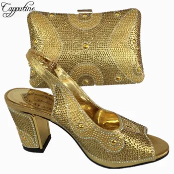 Capputine Newest Nigerian Wedding Shoes And Bag Italian Style High Heels Shoes And Bag Sets For Party 6Colors On Sale BL765C
Capputine Newest Nigerian Wedding Shoes And Bag Italian Style High Heels Shoes And Bag Sets For Party 6Colors On Sale BL765C
