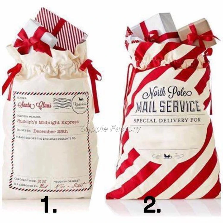 50pcs/lot 2018 New Arrival Red stripe Christmas Santa Sacks Cotton canvas Gift Holders Candy Bag Christmas gift bags
50pcs/lot 2018 New Arrival Red stripe Christmas Santa Sacks Cotton canvas Gift Holders Candy Bag Christmas gift bags