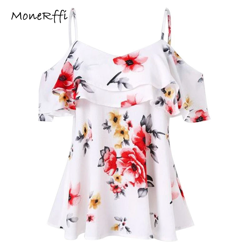 MoneRffi Women's Summer Ruffle Top Fashion Off Shoulder Floral Printed Chiffon Blouses Loose Casual Streetwear Mujer Tops 2019
MoneRffi Women's Summer Ruffle Top Fashion Off Shoulder Floral Printed Chiffon Blouses Loose Casual Streetwear Mujer Tops 2019