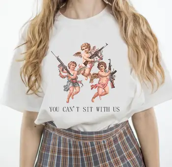 You Can't Sit with Us Letter Cute Angle Print T Shirt Women Short Sleeve O Neck Loose Tshirt 2020 Summer Women Tee Shirt Tops
You Can't Sit with Us Letter Cute Angle Print T Shirt Women Short Sleeve O Neck Loose Tshirt 2020 Summer Women Tee Shirt Tops