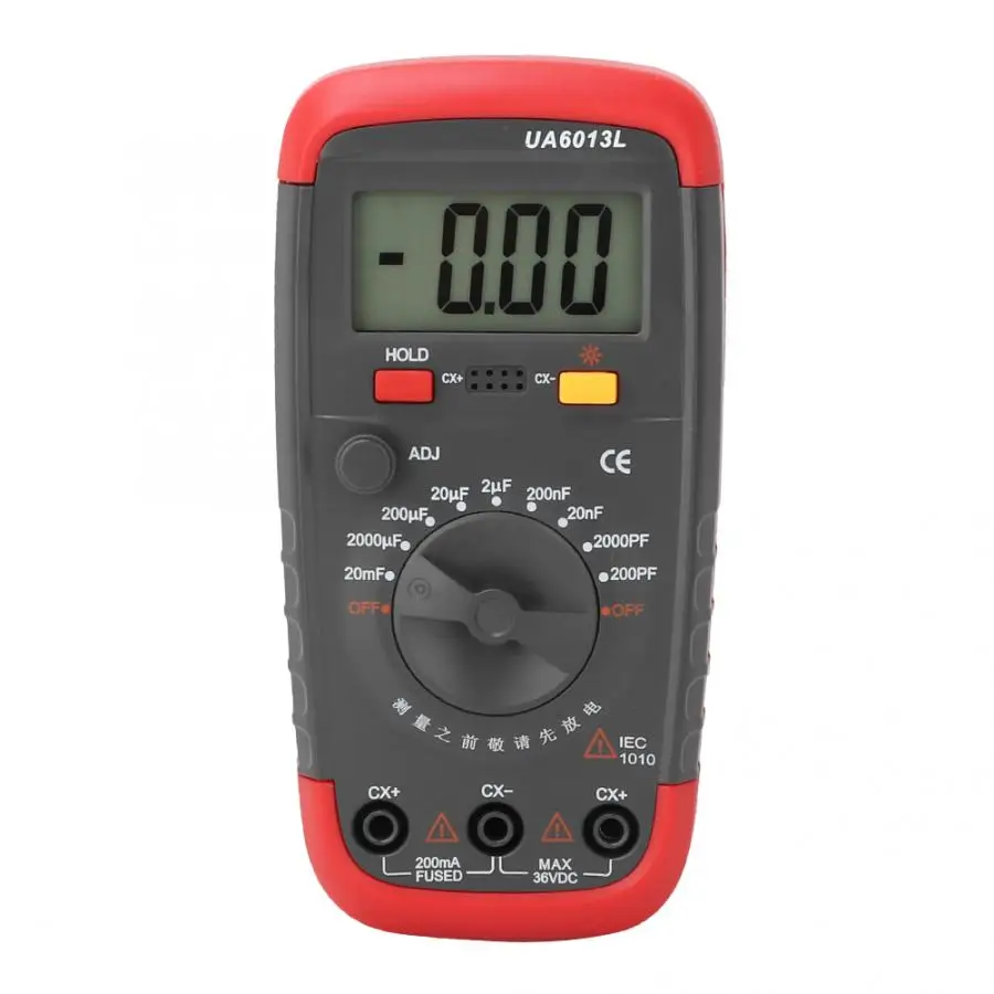 UA6013L Professional Handheld LCD Digital Capacitance Meter Capacitor Meter Tester Capacitance
UA6013L Professional Handheld LCD Digital Capacitance Meter Capacitor Meter Tester Capacitance