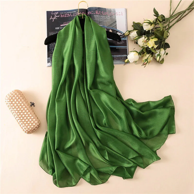 Fashion Silk Scarf Women Natural Silk Wraps Shawls and Scarves Hijabs Solider Colors Beach Cover up 190*100cm
Fashion Silk Scarf Women Natural Silk Wraps Shawls and Scarves Hijabs Solider Colors Beach Cover up 190*100cm