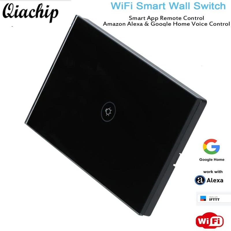 US WiFi Smart Switch Wireless Light Wall Switch 1 Gang Crystal Touch Panel APP Work with Amazon Alexa Google Home IFTTT Timing
US WiFi Smart Switch Wireless Light Wall Switch 1 Gang Crystal Touch Panel APP Work with Amazon Alexa Google Home IFTTT Timing