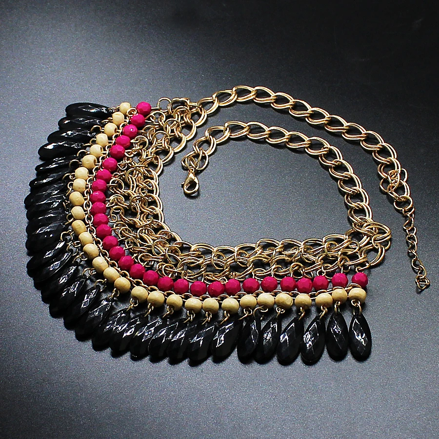 Charm Layered Bohemian Tassels Fringe Drop Vintage Gold Choker Chain Neon Bib Statement Necklace For Women necklaces & pendants
Charm Layered Bohemian Tassels Fringe Drop Vintage Gold Choker Chain Neon Bib Statement Necklace For Women necklaces & pendants