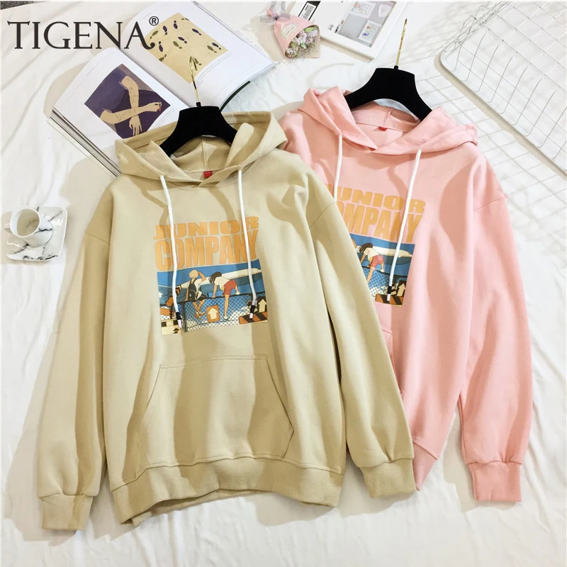 TIGENA Kawaii Cute Kpop White Pink Hoodies Sweatshirt Women Poleron Korean Autumn Long Sleeve Tops Hooded Sweatshirt Female
TIGENA Kawaii Cute Kpop White Pink Hoodies Sweatshirt Women Poleron Korean Autumn Long Sleeve Tops Hooded Sweatshirt Female