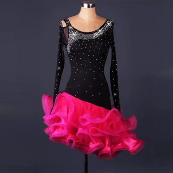 New style Latin dance costume sexy senior spandex stones long sleeves latin dance dress for women latin dance dresses S-4XL L017
New style Latin dance costume sexy senior spandex stones long sleeves latin dance dress for women latin dance dresses S-4XL L017