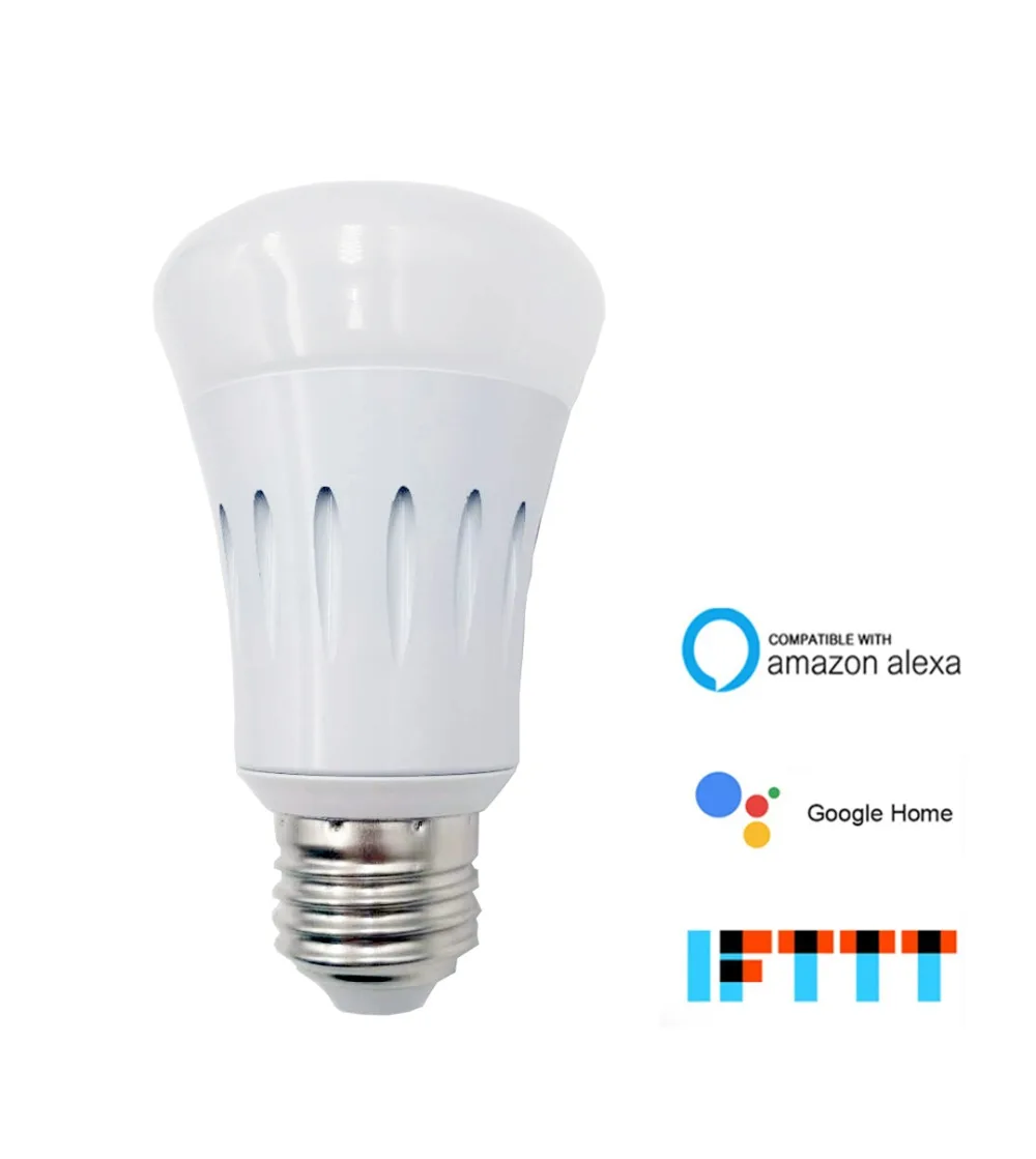 Google Home Led Bulb Dimmer 2.4G Wifi Smart Light RGB Multi Colors Changing Via APP Voice Control Alexa echo IFTTT
Google Home Led Bulb Dimmer 2.4G Wifi Smart Light RGB Multi Colors Changing Via APP Voice Control Alexa echo IFTTT