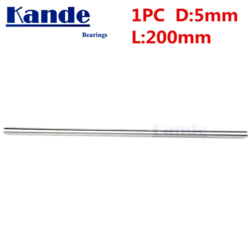 

Kande Bearings 1pc d: 5mm 3D printer rod shaft 5mm linear shaft chrome plated rod shaft CNC parts 200mm chrome hardened rod