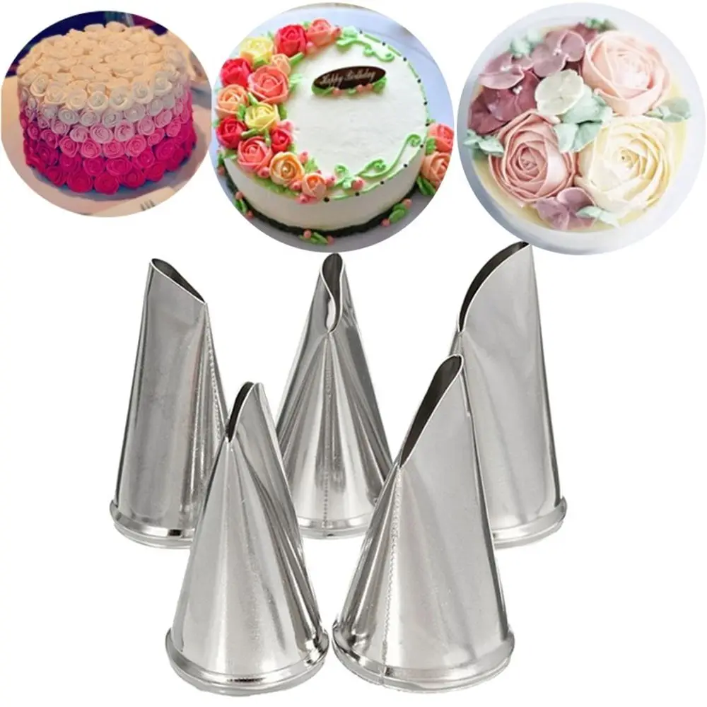 5 Pcs/Set Icing Piping Nozzles Flowers Rose Petal Cake Decorating Tips Russian Baking Stainless Steel Icing Piping Nozzles Tool
5 Pcs/Set Icing Piping Nozzles Flowers Rose Petal Cake Decorating Tips Russian Baking Stainless Steel Icing Piping Nozzles Tool