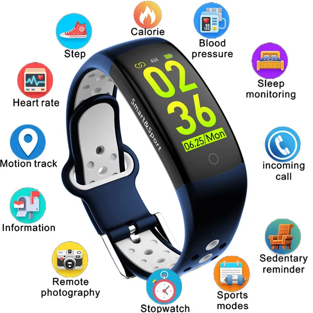 Q6S Smart Watch Fitness Tracker Heart Rate Blood Pressure Monitor IP68 Swim Tracker Sports Smartwatch APP Connect Iphone Android
Q6S Smart Watch Fitness Tracker Heart Rate Blood Pressure Monitor IP68 Swim Tracker Sports Smartwatch APP Connect Iphone Android