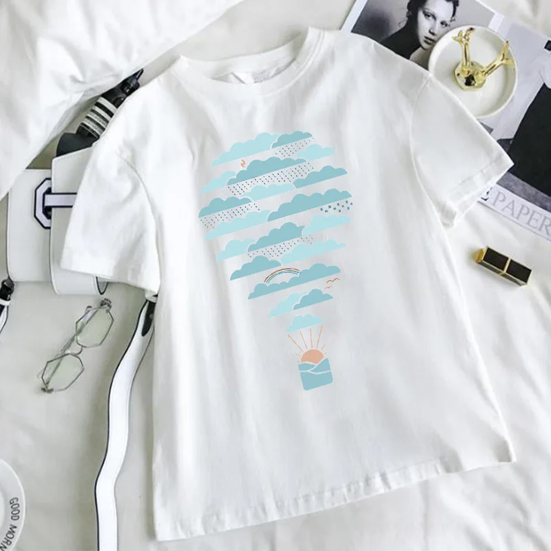 S-5XL 100% cotton Large Size Harajuku Women Print T-shirt Cute Clouds pattern summer t shirts casual holiday Tees New Loose Tops
S-5XL 100% cotton Large Size Harajuku Women Print T-shirt Cute Clouds pattern summer t shirts casual holiday Tees New Loose Tops