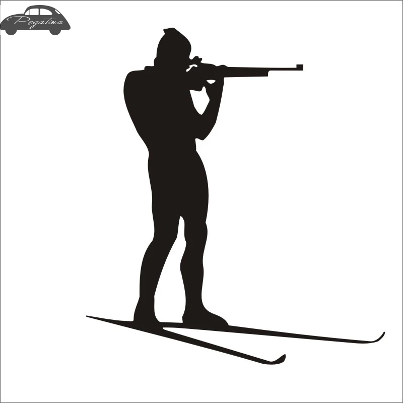 Pegatina Skiing Shoot Sticker Winter Sports Snow Decal Ski Posters Vinyl Wall Decals Decor Mural Skiing Sticker