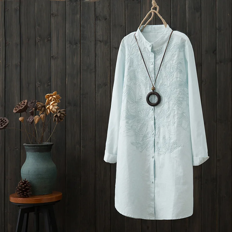 Womens Linen Long Sleeve Blouses Shirts Fashion Artistic Flax Loose Shirt Dresses Spring Summer Ladies Casual Tops Female SW-031
Womens Linen Long Sleeve Blouses Shirts Fashion Artistic Flax Loose Shirt Dresses Spring Summer Ladies Casual Tops Female SW-031