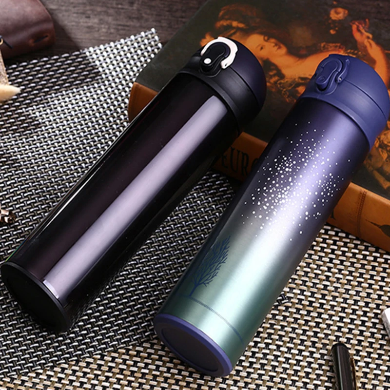 

500ml outdoor travel Coffee mug Stainless steel thermos, glass cup, thermos thermos bottle of water Tea thermocup mug