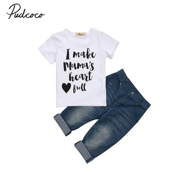 Pudcoco 2PCS Set Newborn Toddler Kids Boys Clothes Set Tops Short T-shirt Denim Jeans Pants 2Pcs Outfits Clothes Set Age 1-5T
Pudcoco 2PCS Set Newborn Toddler Kids Boys Clothes Set Tops Short T-shirt Denim Jeans Pants 2Pcs Outfits Clothes Set Age 1-5T