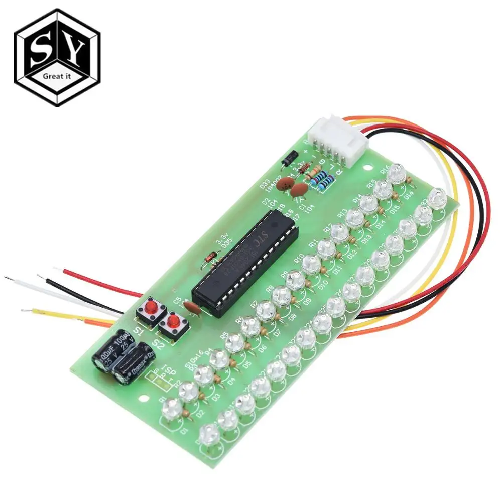 MCU Adjustable Display Pattern LED VU Meter Level Indicator Amplifier Audio 16 LED Dual Channel Green lamp light DC 8V to 12V
MCU Adjustable Display Pattern LED VU Meter Level Indicator Amplifier Audio 16 LED Dual Channel Green lamp light DC 8V to 12V