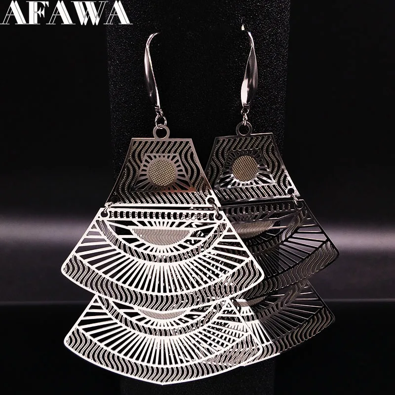 Stainless Steel Bohemian Big Earrings Women Jewelry Geometry Silver Color Earings Fashion Jewelry 2019 aretes largos E612318
Stainless Steel Bohemian Big Earrings Women Jewelry Geometry Silver Color Earings Fashion Jewelry 2019 aretes largos E612318