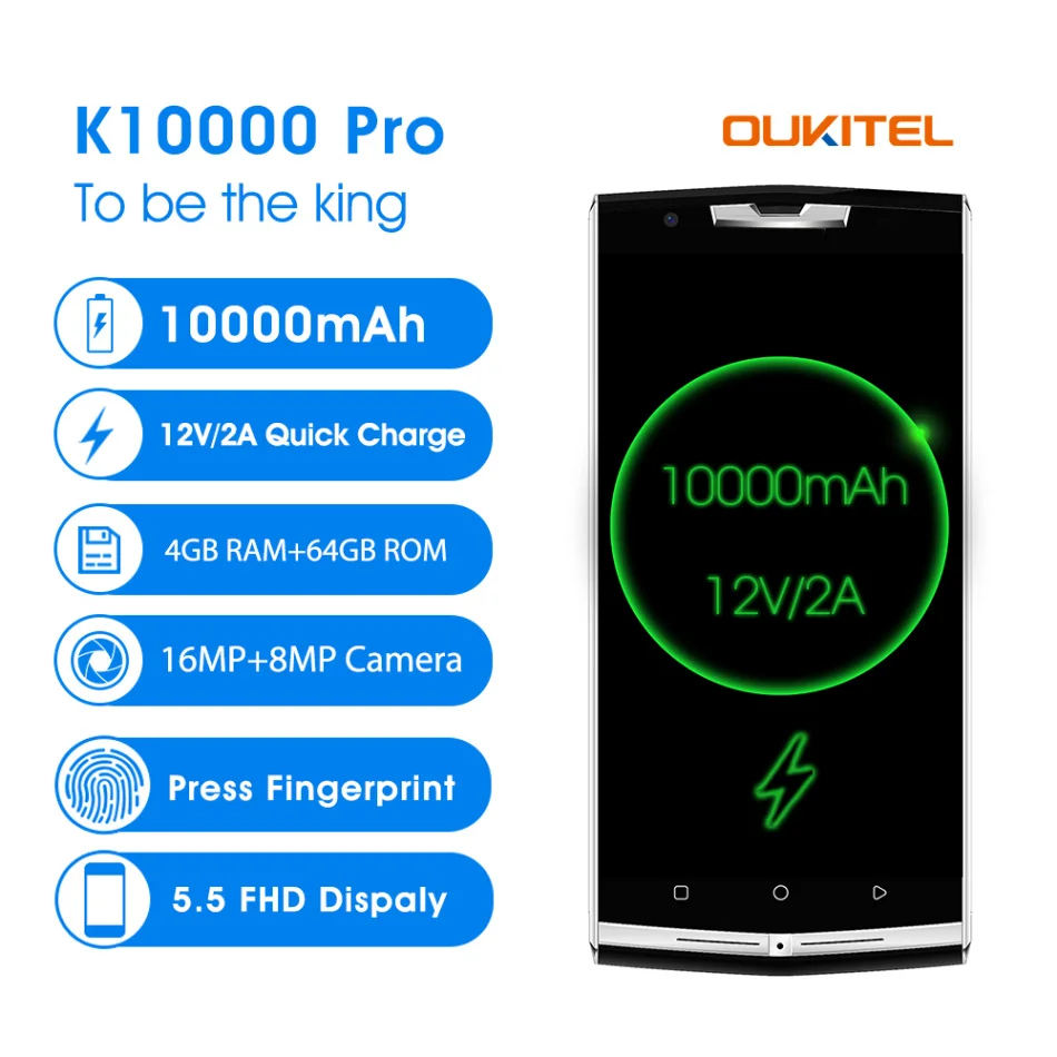 Оригинальный Oukitel k10000 pro 4G мобильный телефон 5 'ƊG B 6 10000 мАч 12 В/2A Восьмиядерный
