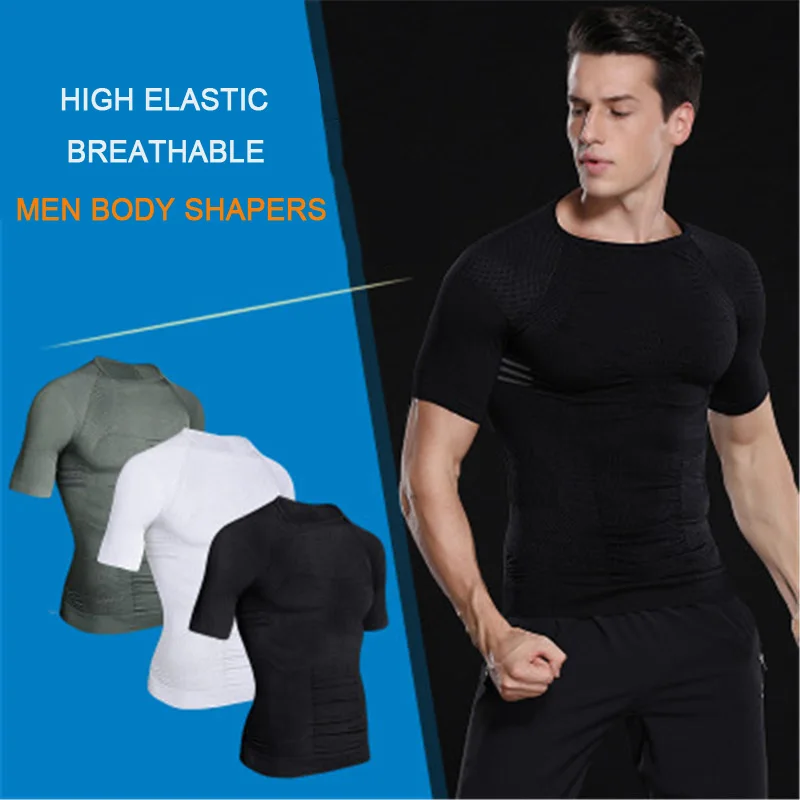 Men's Slimming Shaper Short Sleeve Shirts Belly Abdomen Sports Compression Bodybuilding Fat Burn Chest Tummy Shirt Corset Girdle
Men's Slimming Shaper Short Sleeve Shirts Belly Abdomen Sports Compression Bodybuilding Fat Burn Chest Tummy Shirt Corset Girdle