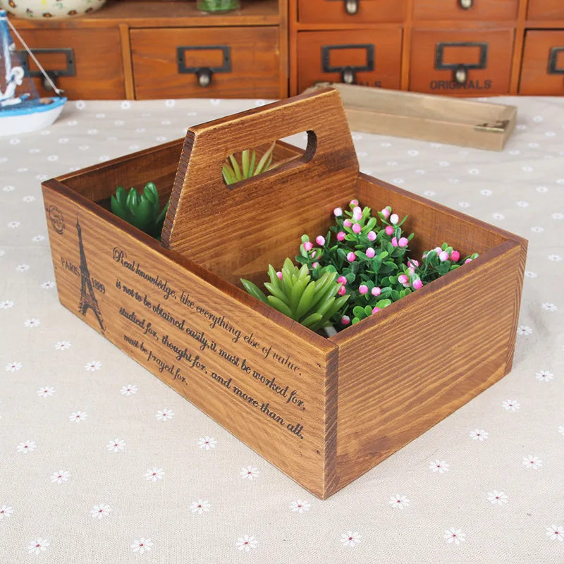 1PC New Zakka old wooden box with handle retro wood debris desktop cosmetic storage box wholesale JL 0923
1PC New Zakka old wooden box with handle retro wood debris desktop cosmetic storage box wholesale JL 0923