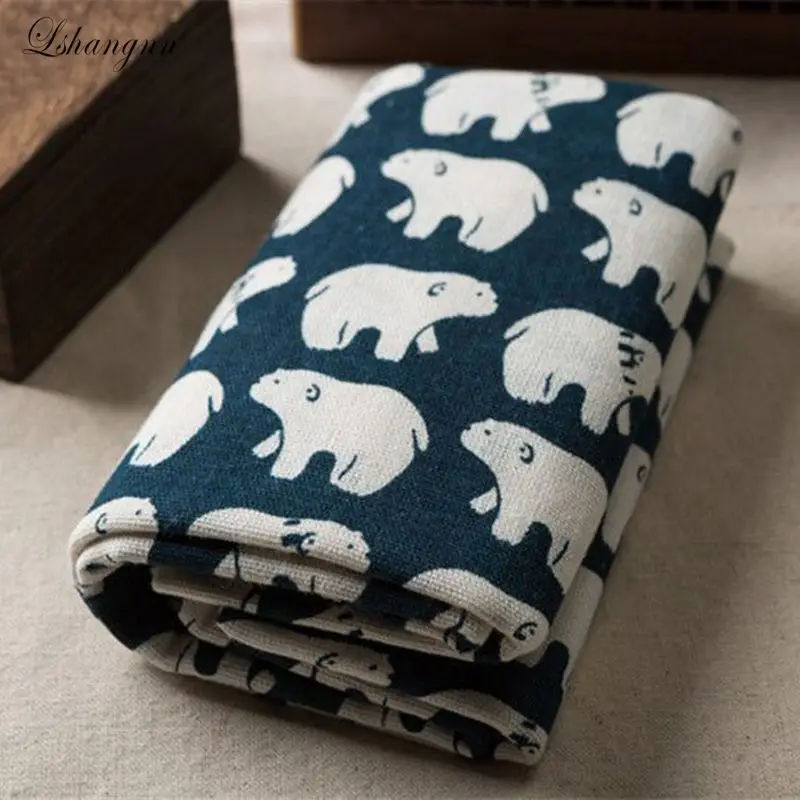 2017New 50x150cm cartoon style Polar bear cotton linen Fabric Burlap for Sewing Textile Quilting DIY sofa fabric curtain cloth 
2017New 50x150cm cartoon style Polar bear cotton linen Fabric Burlap for Sewing Textile Quilting DIY sofa fabric curtain cloth