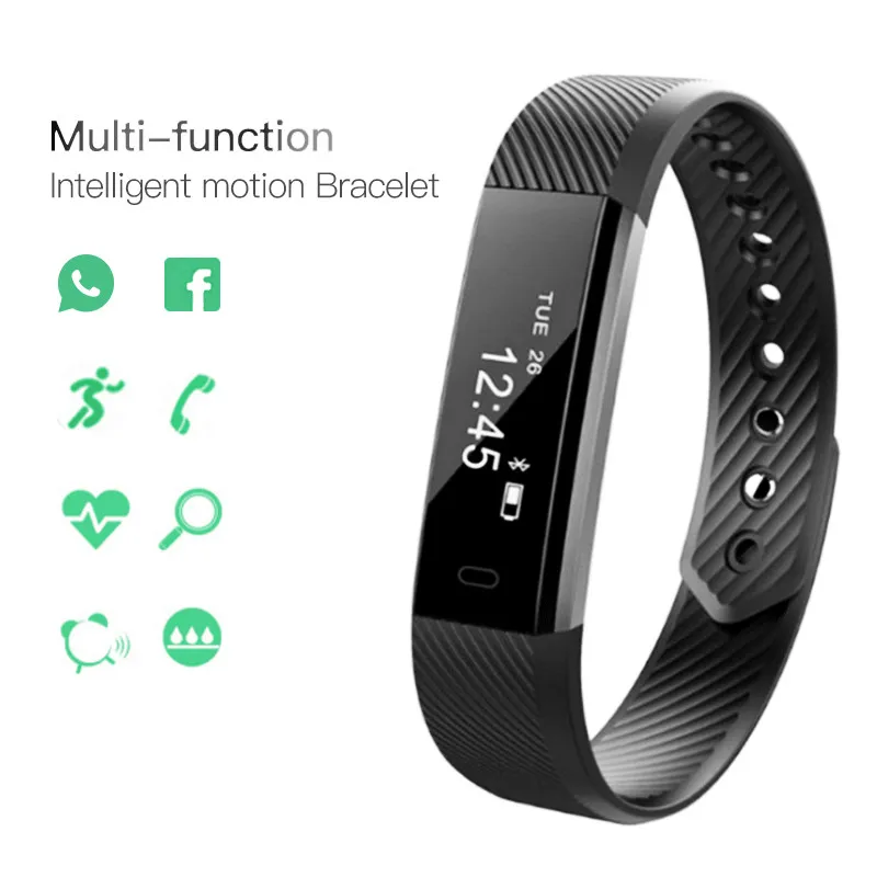 Fitness Bracelet 115 Smart Bracelet Vibrating Heart Rate Alarm Clock Blood Pressure Smart Band Watch Fiber Wristband Smartband
Fitness Bracelet 115 Smart Bracelet Vibrating Heart Rate Alarm Clock Blood Pressure Smart Band Watch Fiber Wristband Smartband