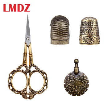 LMDZ 4pcs Portable Safety Sewing Scissors Thread Cutter Metal Brass Sewing Thimble Vintage Scissors Patchwork Tool DIY
LMDZ 4pcs Portable Safety Sewing Scissors Thread Cutter Metal Brass Sewing Thimble Vintage Scissors Patchwork Tool DIY